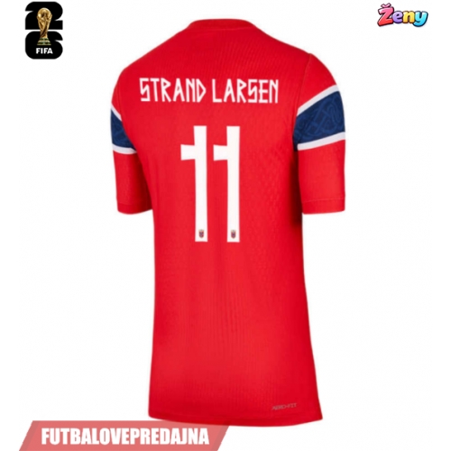 Lacne Ženy Futbalové dres Nórsko Jorgen Strand Larsen #11 MS 2026 Krátky Rukáv - Domáci